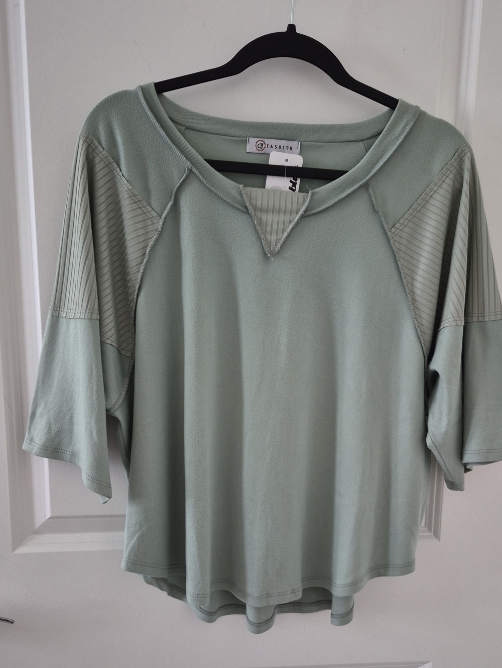 Relaxed Sage Green Pullover Sweatshirt